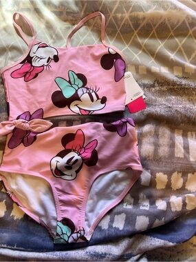 Carter's Pink Minnie Mouse Tankini Top and Matching Bottoms